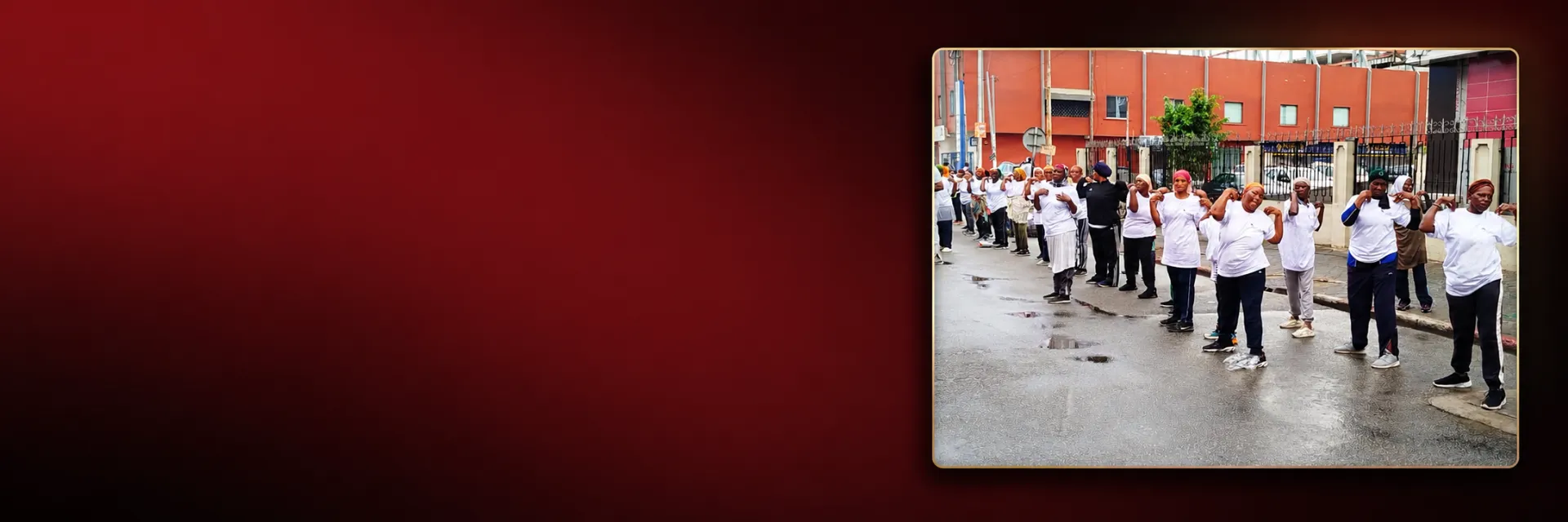 Séance sportive organisée par le groupe dans les rues d’Abidjan